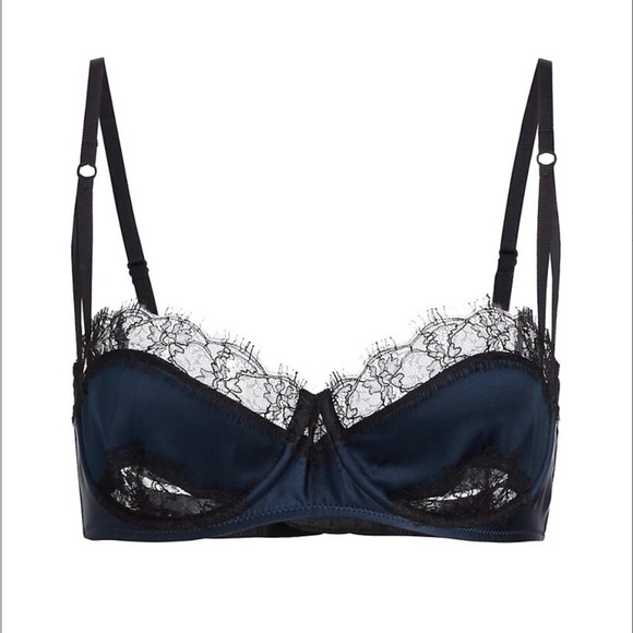 NWT Kiki de Montparnasse Lace Inset Balconette Bra - Picture 2 of 12